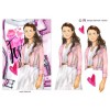 3D ark konfirmation pige med lyserød jakke A5