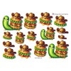 3D ark Sjov burger og agurk