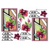 3D ark Fødselsdagskort 65 - 80 år, røde blomster