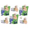 3D ark Bedstefar med pc