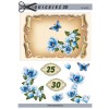 3D ark blomster og tal A5