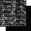 Scrapbooking papir 30,5 x 30,5 cm. sort konfirmation / marmoreret
