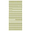 Stickers tal 12 mm. guld