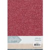 Glitter karton i Julerød -  A4 230 g. - 1 ark