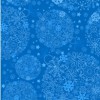 Julekort blå med snefnug 14 x 28 cm