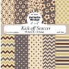 Felicita Design papirblok Kick off Scoccer 30 ark 15,2 x 15,2 cm.