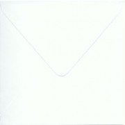 Kuvert  15,5 x 15,5 cm  hvid med spidslukning