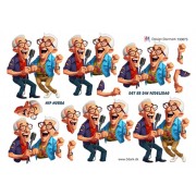 3D ark Sjove ældre mænd der synger