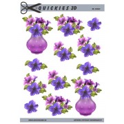 3D ark lilla petunia i vase