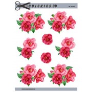 3D ark Rosa blomster