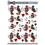 3D ark Minnie og Mickey som kysser