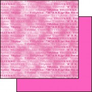 Scrapbooking papir 30,5 x 30,5 cm. pink Tillykke marmoreret