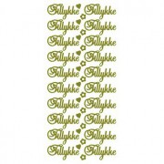 Stickers Tillykke guld 3437