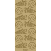 Stickers fodbolde / støvler guld 117