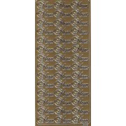 Stickers menu guld 6669
