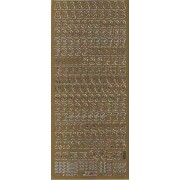 Stickers bogstaver guld 814