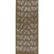 Stickers sommerfugl guld 1631