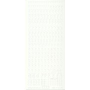Stickers tal hvid 10 mm. 815