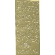 Stickers Heste guld 504