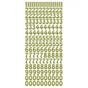 Stickers tal 12 mm. guld