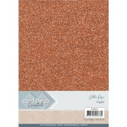 Glitter karton kobber   A4 230 g. - 1 ark  