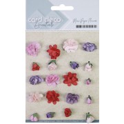 Blomster mini papir pink 20 stk.