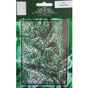 Lin & Lene Design stencil embossing roser baggrund