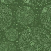 Julekort grøn med snefnug 14 x 28 cm