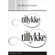 Simple and basic Clearstamp "Stort Tillykke" 