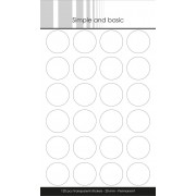 Simple and Basic - Transparent stickers - 20 mm. - 120 stk - permanent