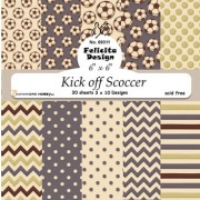 Felicita Design papirblok Kick off Scoccer 30 ark 15,2 x 15,2 cm.