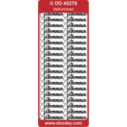 Stickers Velkommen hvid 45 276