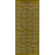 Stickers hjerter guld 6303