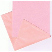 10 kort med kuverter 14 x 14 cm. Rosa
