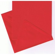 10 kort med kuverter 14 x 14 cm. Rød