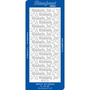 Stickers Glædelig Jul sølv 657