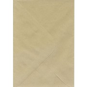 Kuvert  C6 11,5 x 16,2 cm. natur med spidslukning