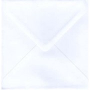 Kuvert 11,6 x 11,6 cm hvid med spidslukning